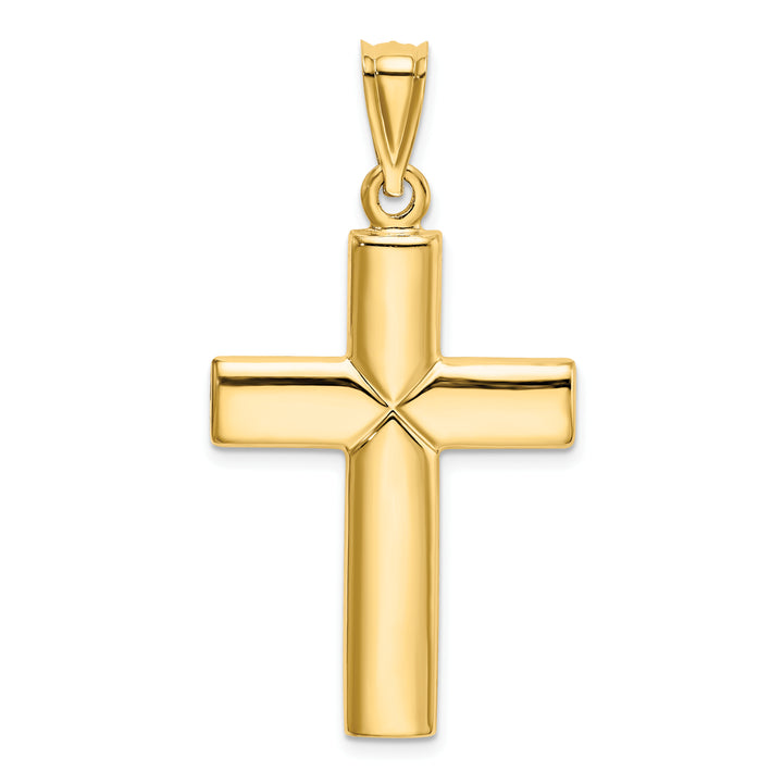 14k Polished Stamping Cross Pendant