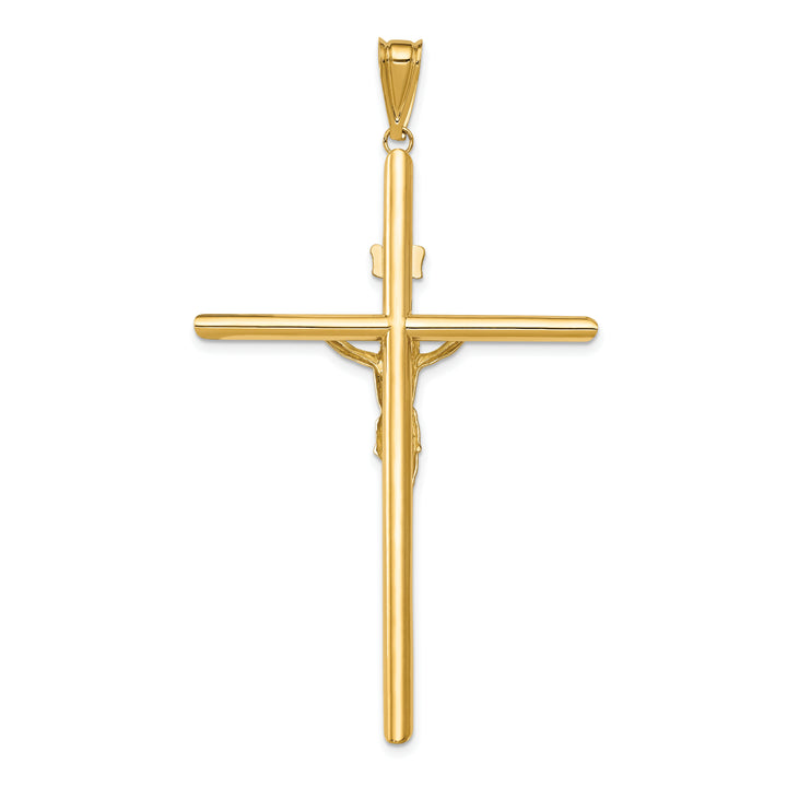 14k Two-Tone Polished Jesus Crucifix Pendant