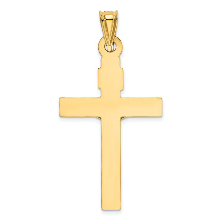 14K Two-Tone w/Rhodium Crucifix Pendant