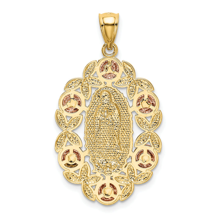 14K Two-Tone w/White Rhodium Lady Of Guadalupe Pendant