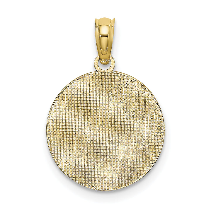 14K Textured Communion Cup on Round Disc Charm