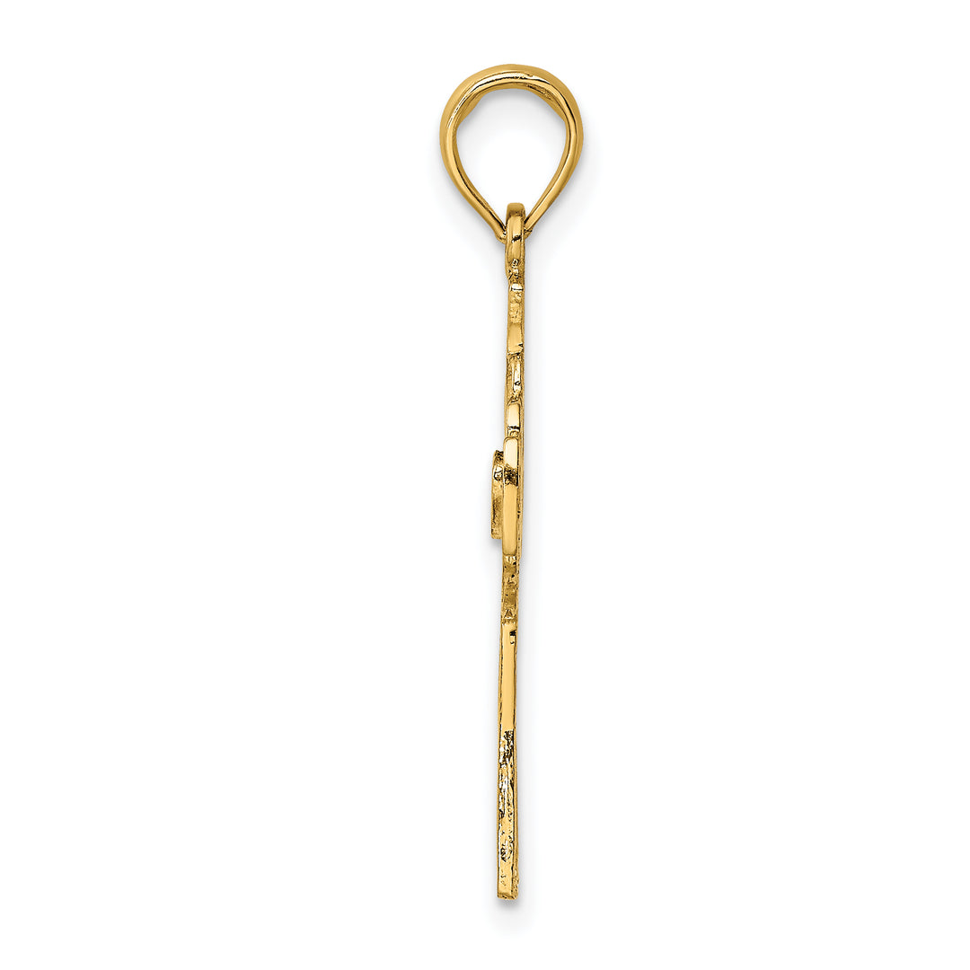 14K Claddagh Cross Charm