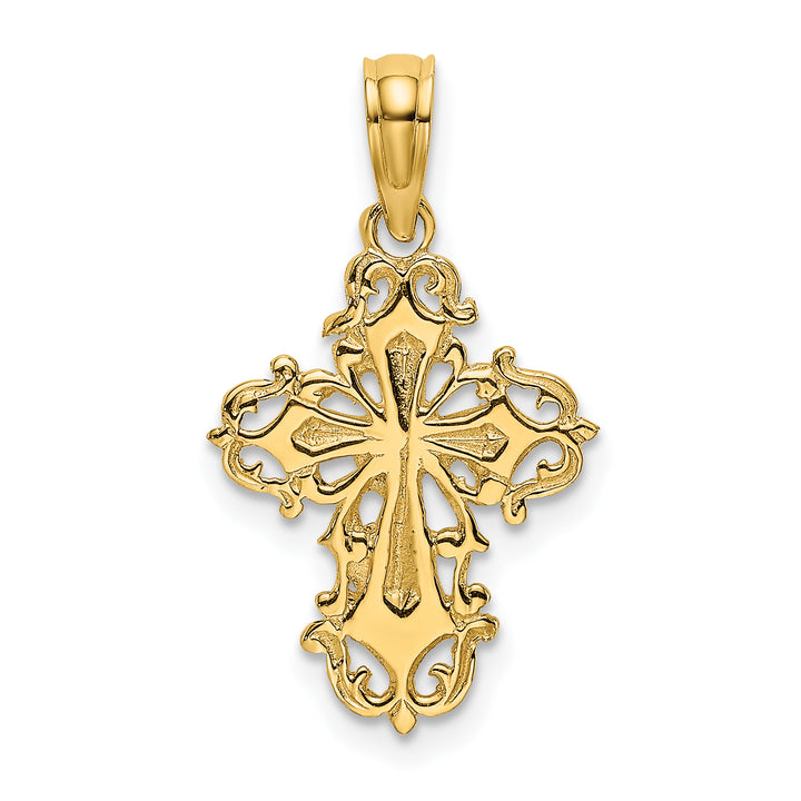 14K Cut-Out Delicate Cross Charm