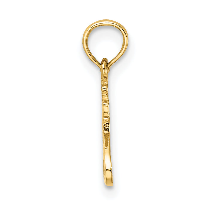14K Polished and Engraved TRY JESUS Charm