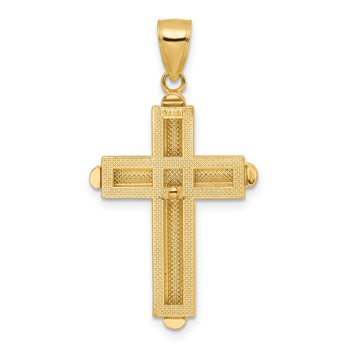 14k Beveled Cross Pendant