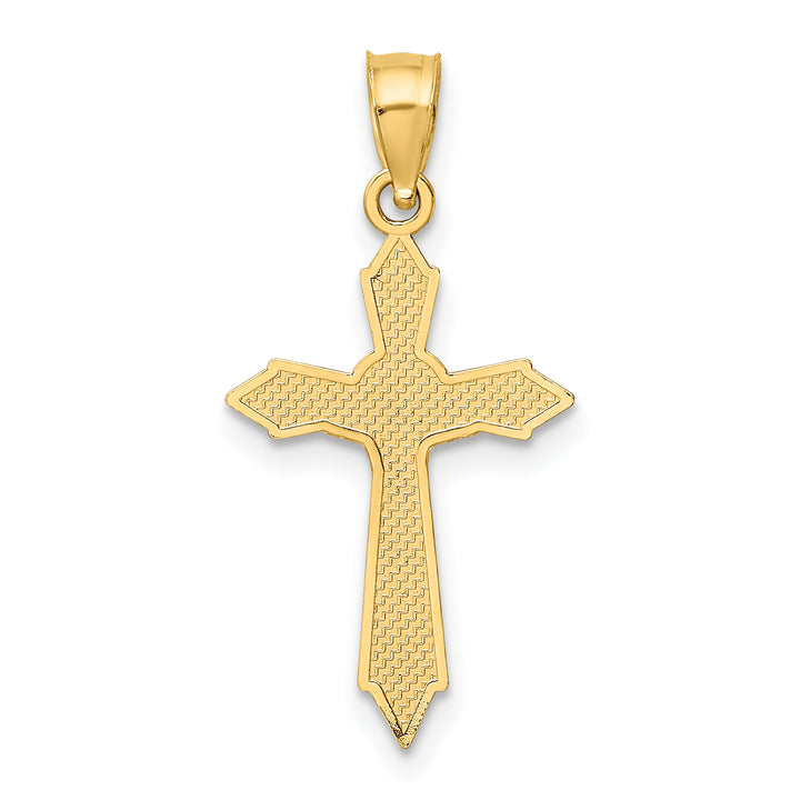 14K W/ Arrow Pointed Ends Crucifix Charm