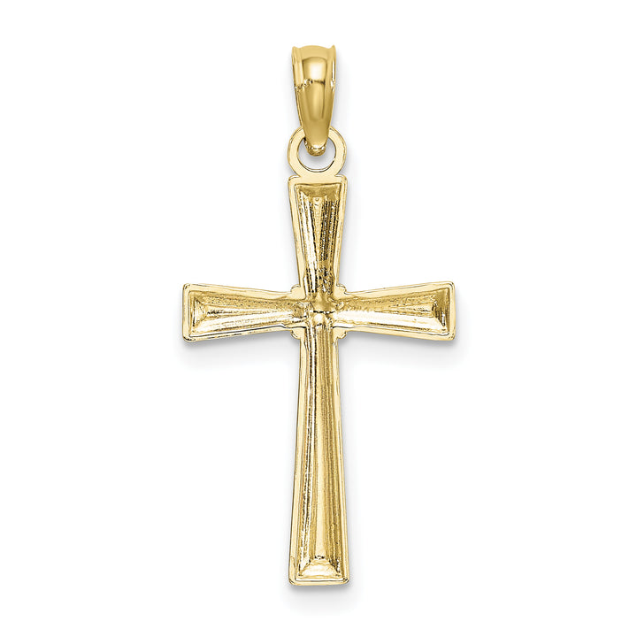 14K D/C and Textured Cross Charm