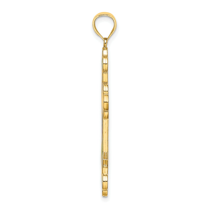 14K Multi Color Enameled Cross Charm