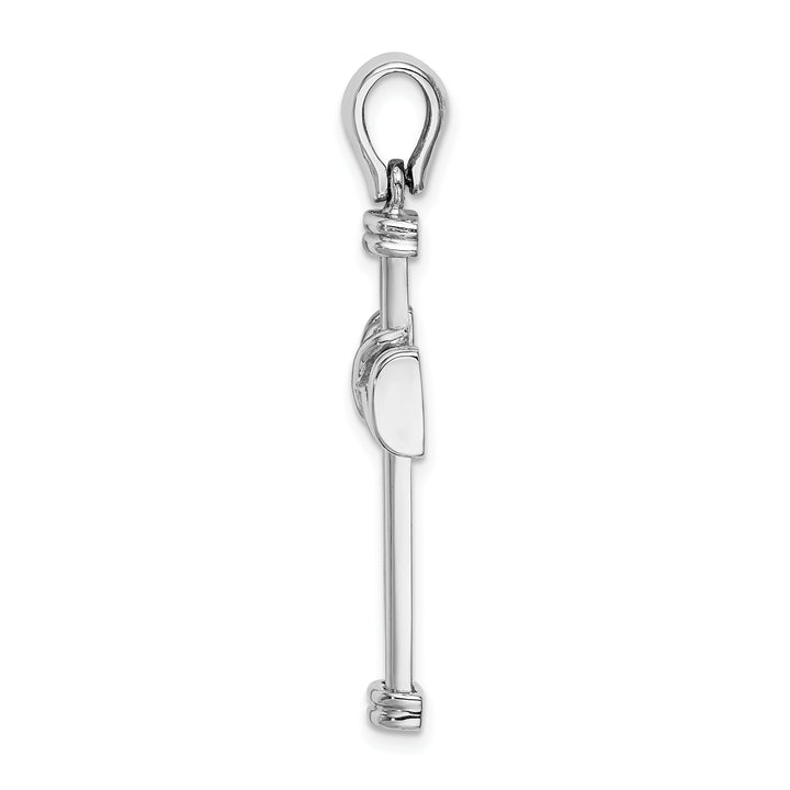 14k White Gold w/ X In Center Of Cross Charm