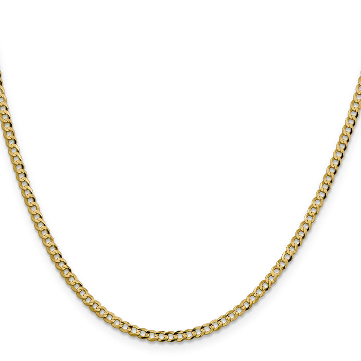 14k 3.1mm Lightweight Flat Cuban Chain