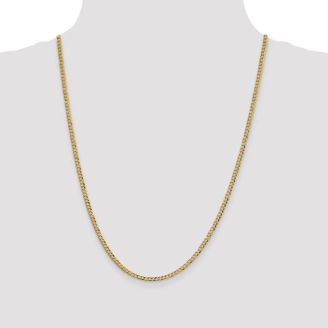 14k 3.1mm Lightweight Flat Cuban Chain