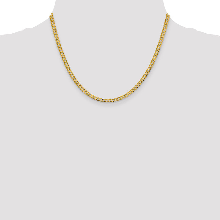 14k 3.7mm Lightweight Flat Cuban Chain