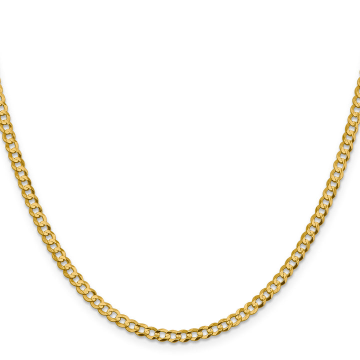 14k 3.7mm Lightweight Flat Cuban Chain