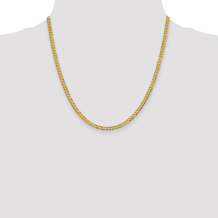 14k 3.7mm Lightweight Flat Cuban Chain