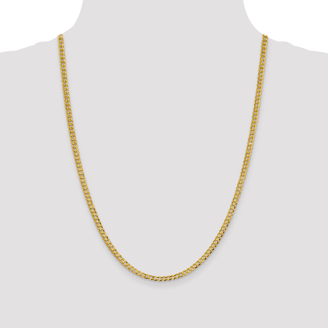 14k 3.7mm Lightweight Flat Cuban Chain