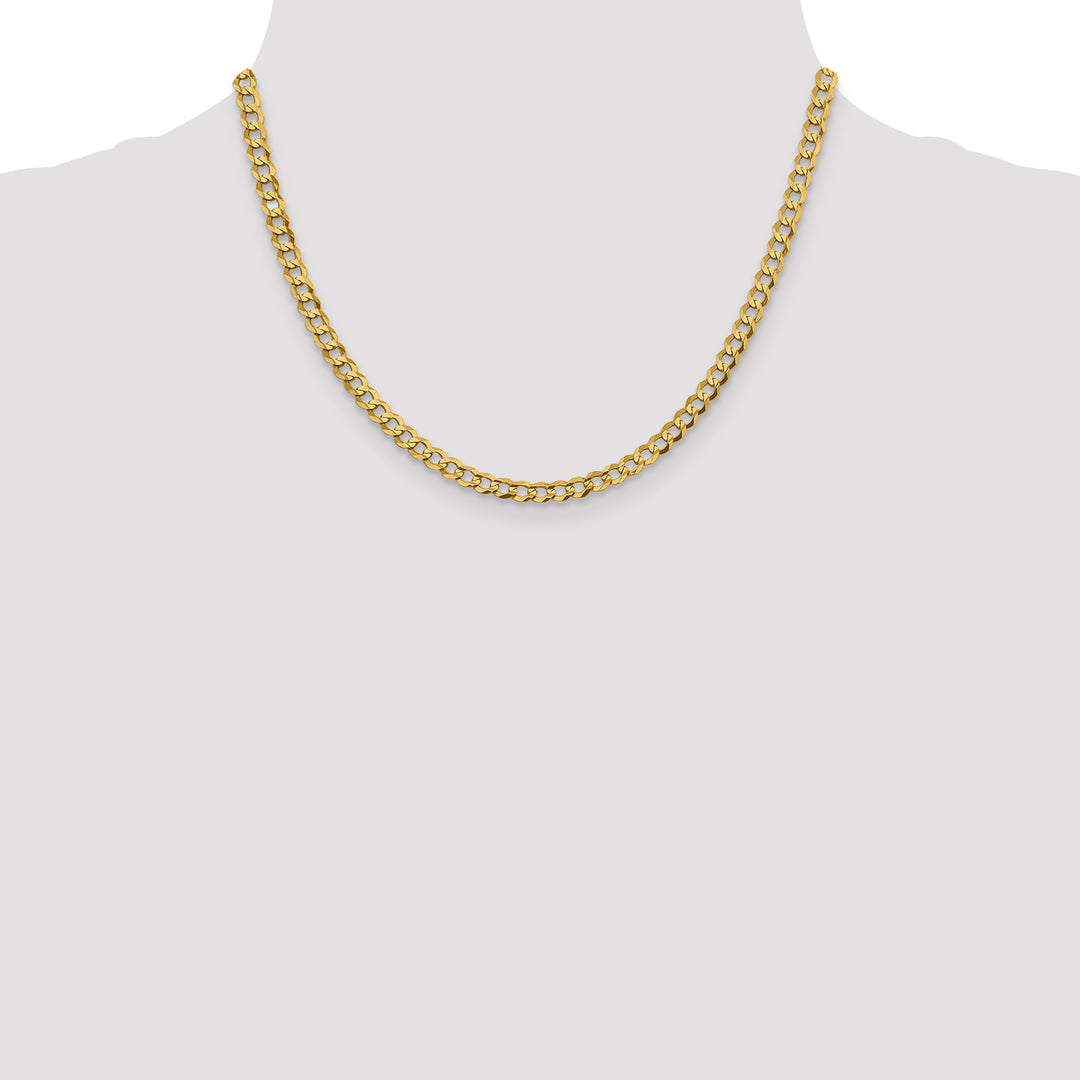 14k 4.7mm Lightweight Flat Cuban Chain