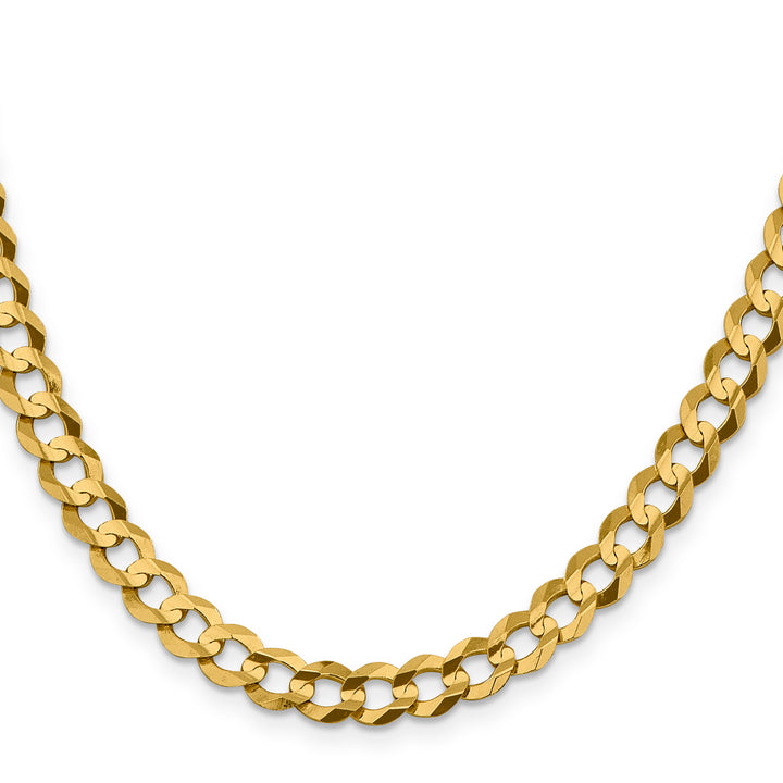 14k 7.2mm Lightweight Flat Cuban Chain