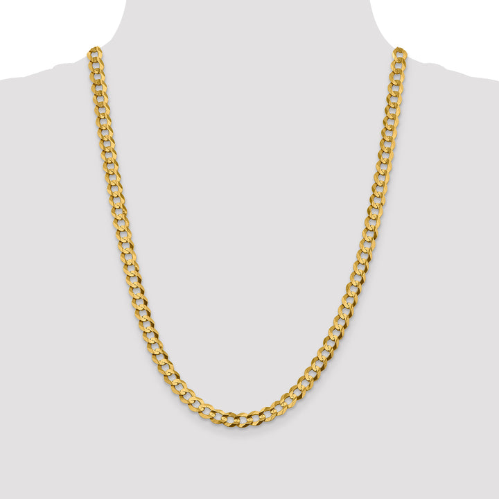 14k 7.2mm Lightweight Flat Cuban Chain