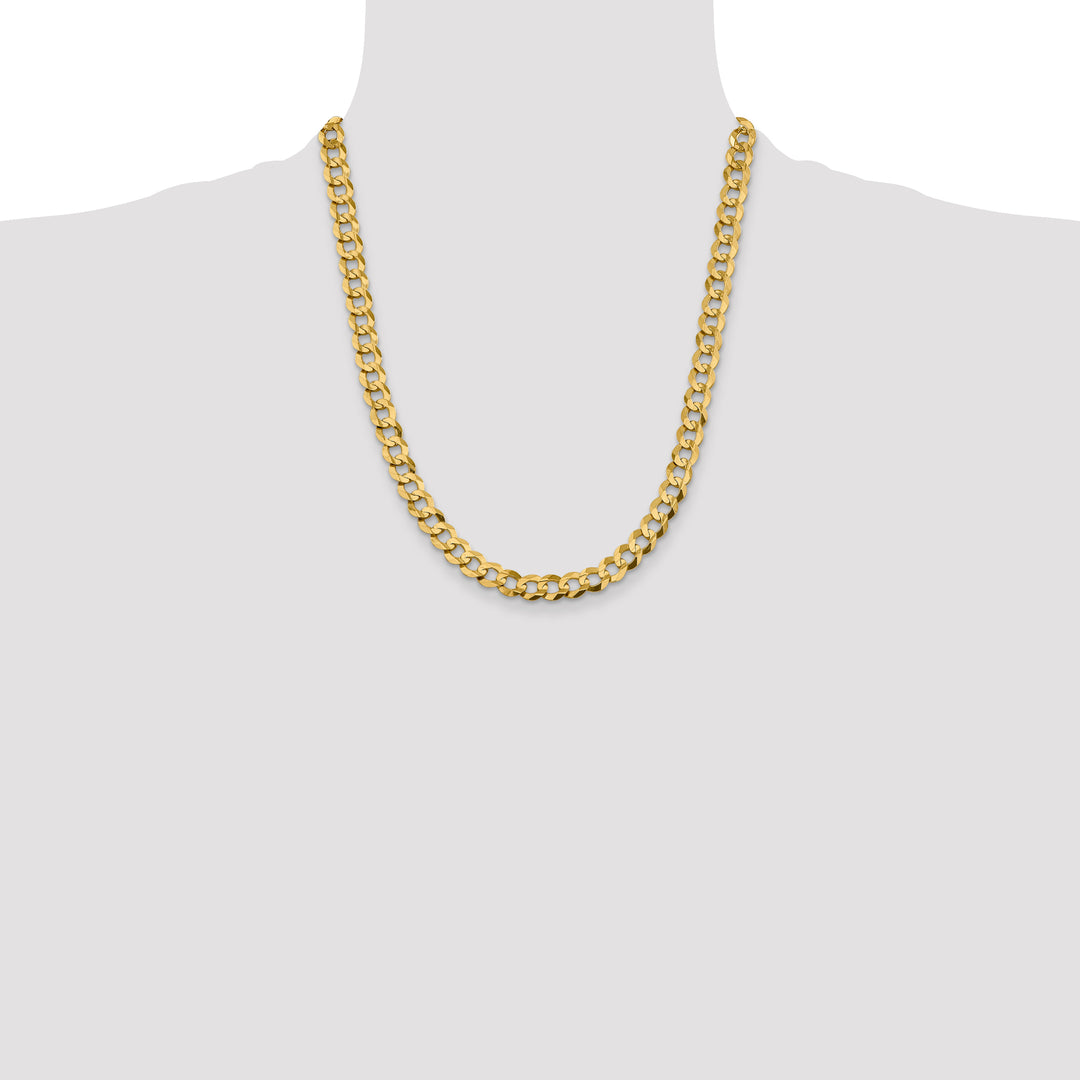 14k 8.3mm Lightweight Flat Cuban Chain