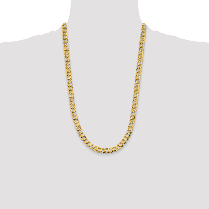 14k 8.3mm Lightweight Flat Cuban Chain