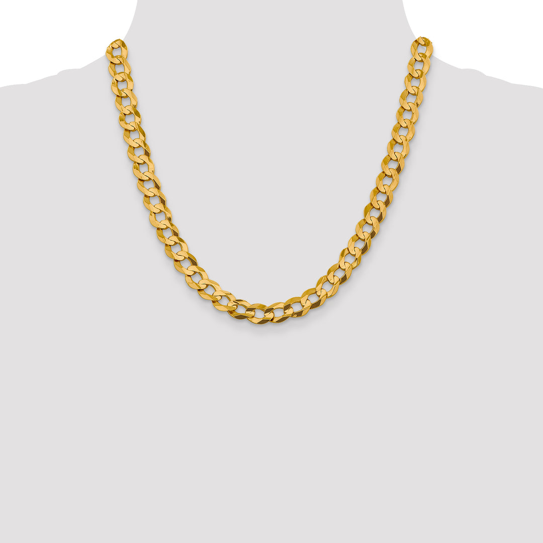 14k 9.4mm Lightweight Flat Cuban Chain