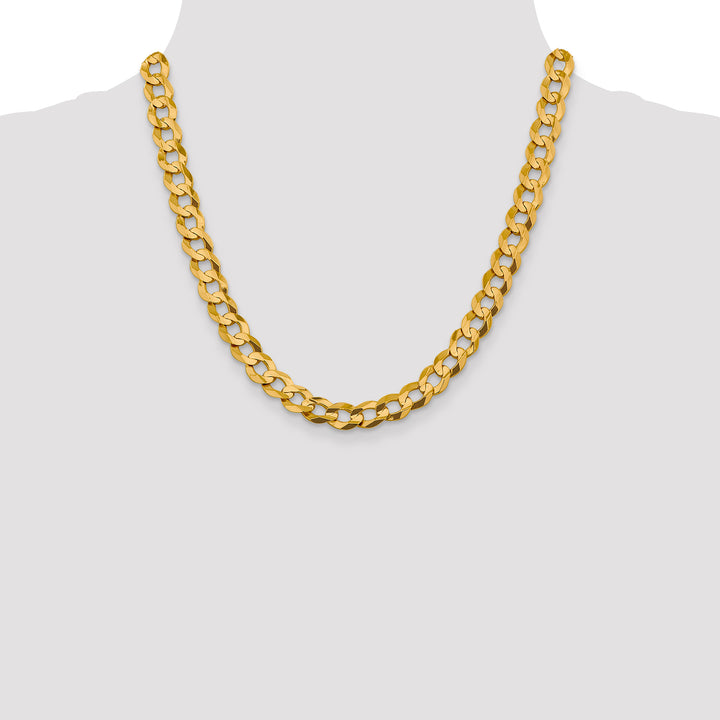 14k 9.4mm Lightweight Flat Cuban Chain