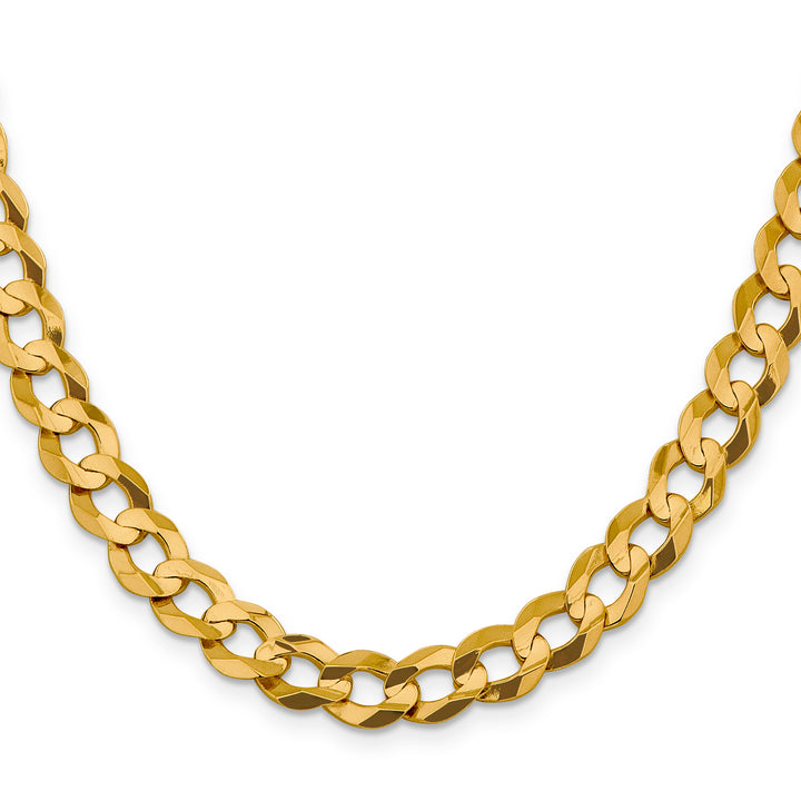 14k 9.4mm Lightweight Flat Cuban Chain