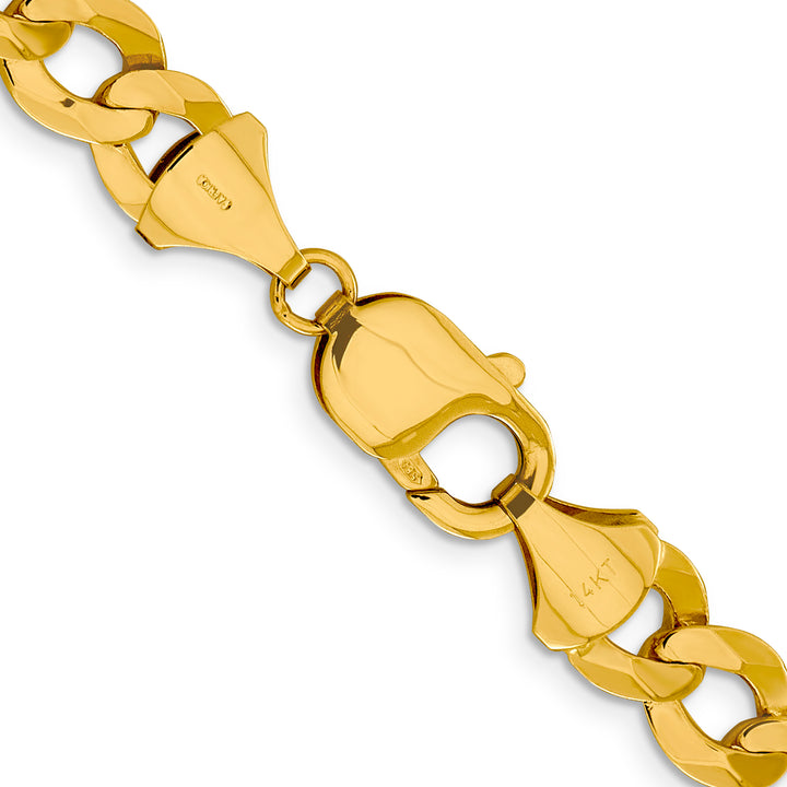 14k 9.4mm Lightweight Flat Cuban Chain