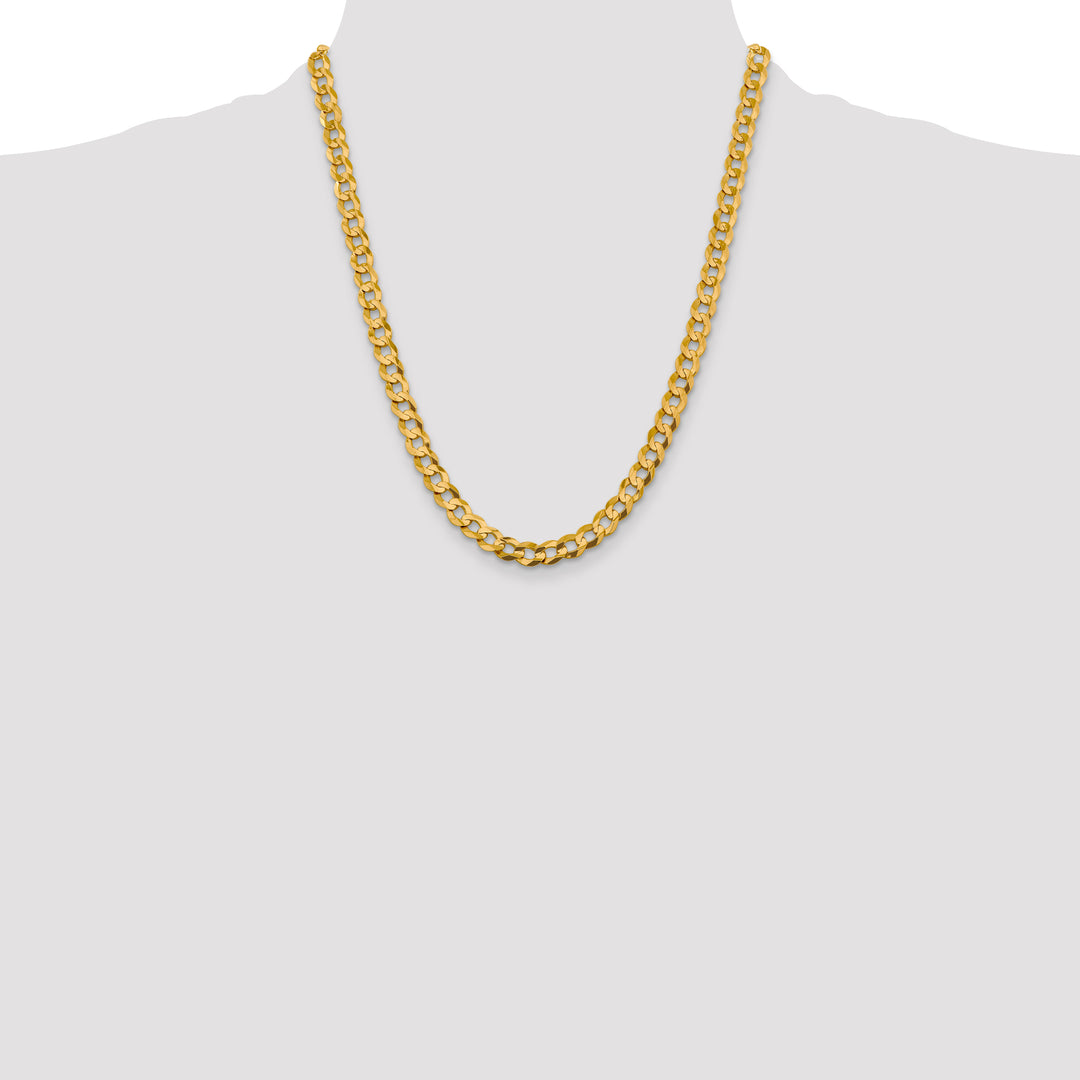 14k 9.4mm Lightweight Flat Cuban Chain