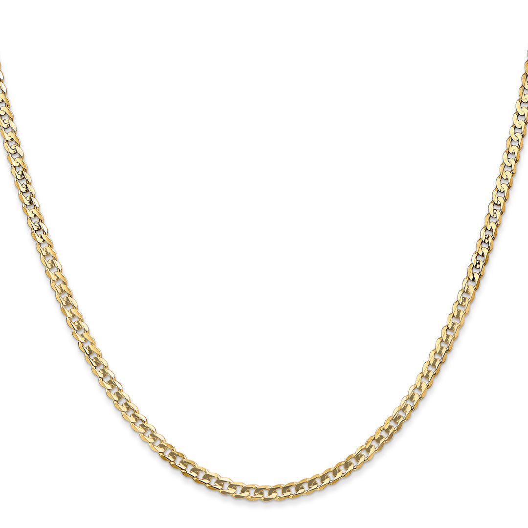 14k 3mm Open Concave Curb Chain