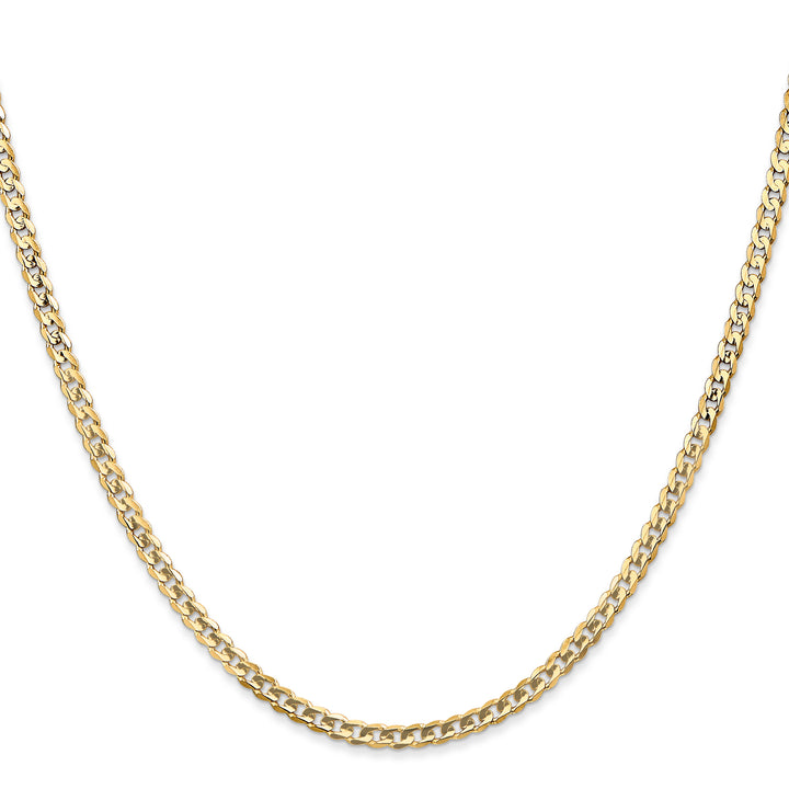 14k 3mm Open Concave Curb Chain