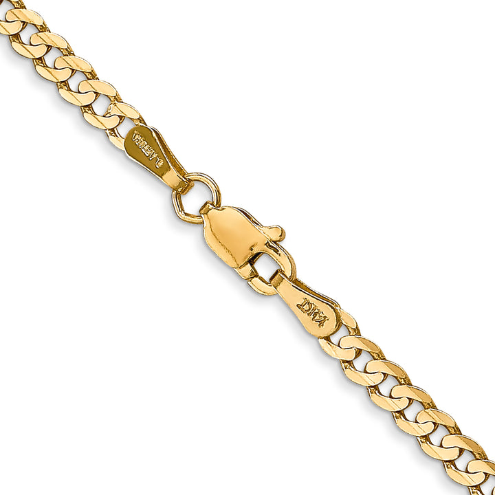 14k 3mm Open Concave Curb Chain
