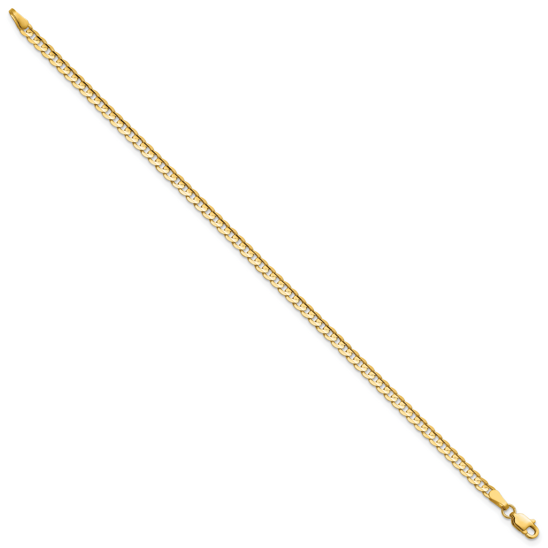 14k 3mm Open Concave Curb Chain