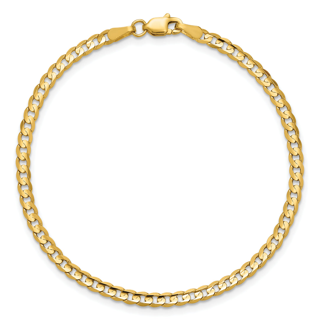 14k 3mm Open Concave Curb Chain