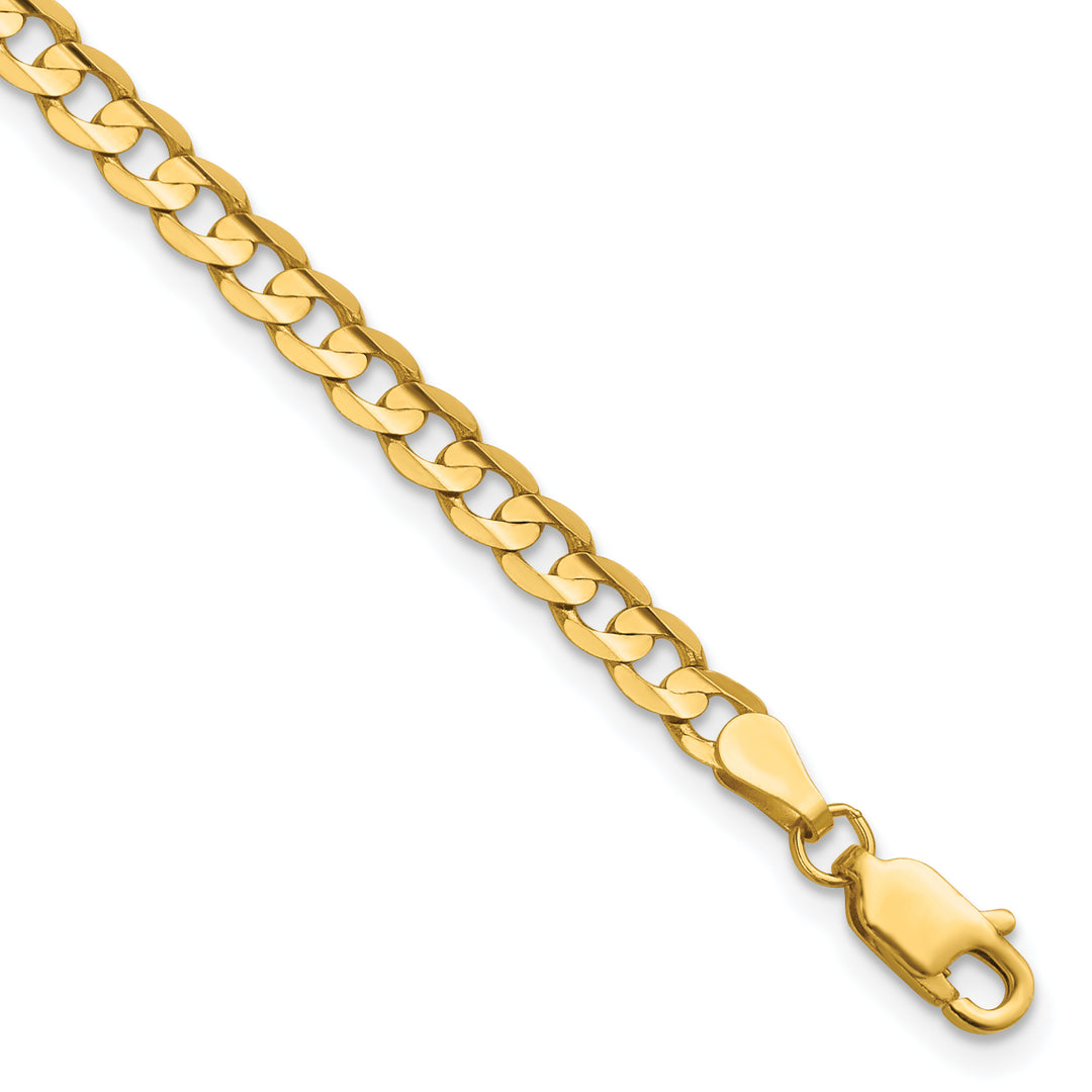 14k 3.8mm Open Concave Curb Chain