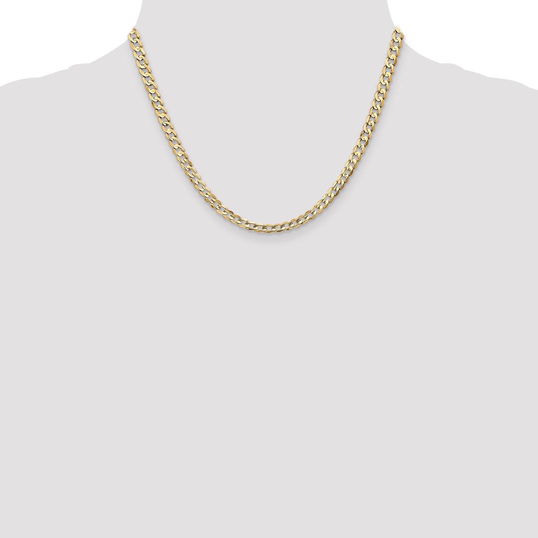 14k 4.5mm Open Concave Curb Chain