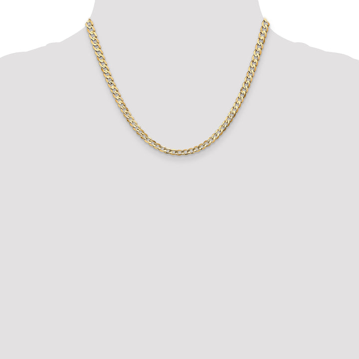 14k 4.5mm Open Concave Curb Chain