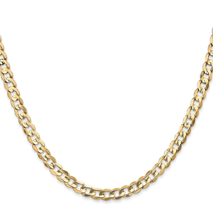 14k 4.5mm Open Concave Curb Chain