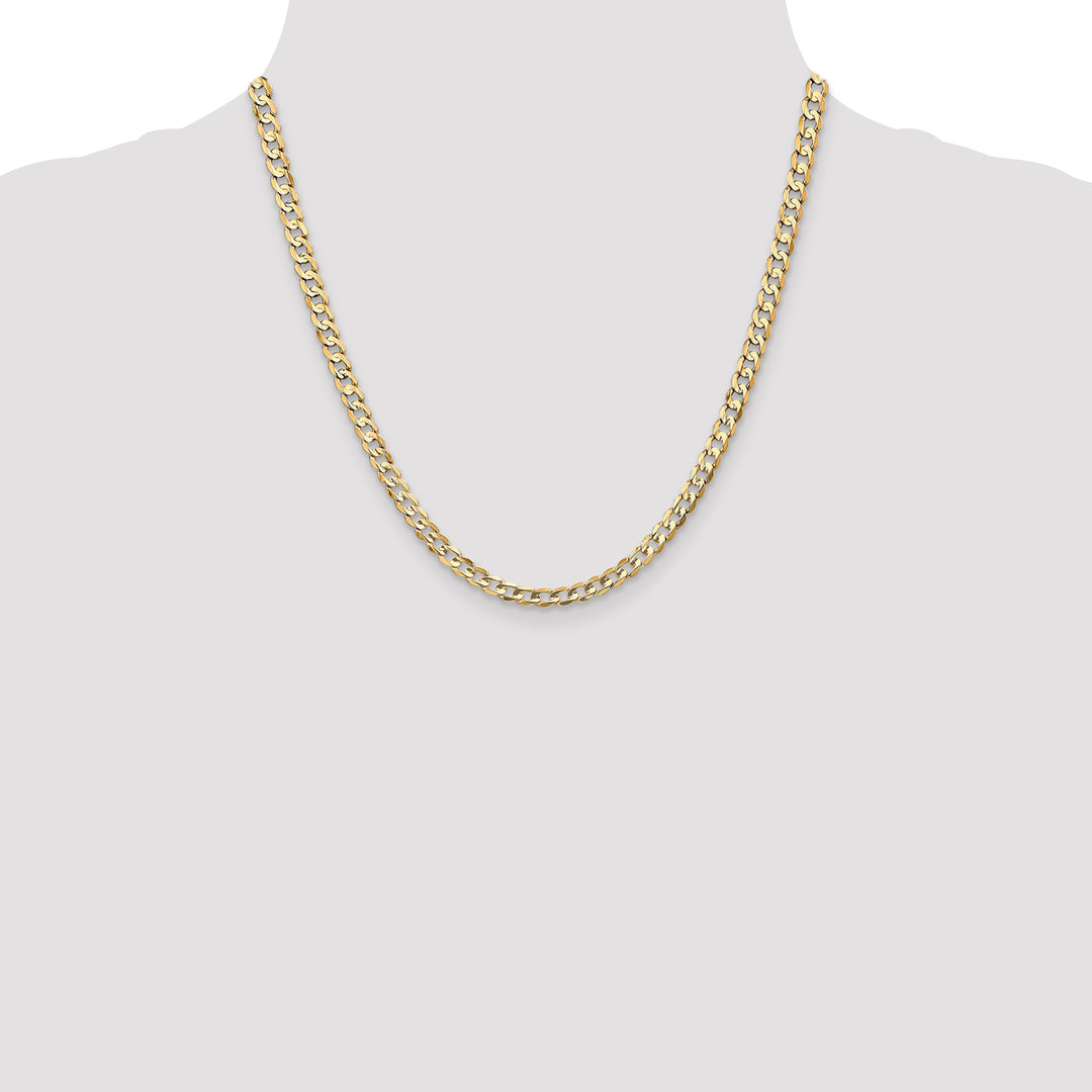 14k 4.5mm Open Concave Curb Chain