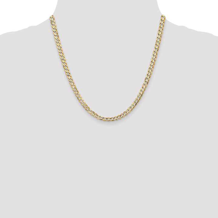14k 4.5mm Open Concave Curb Chain