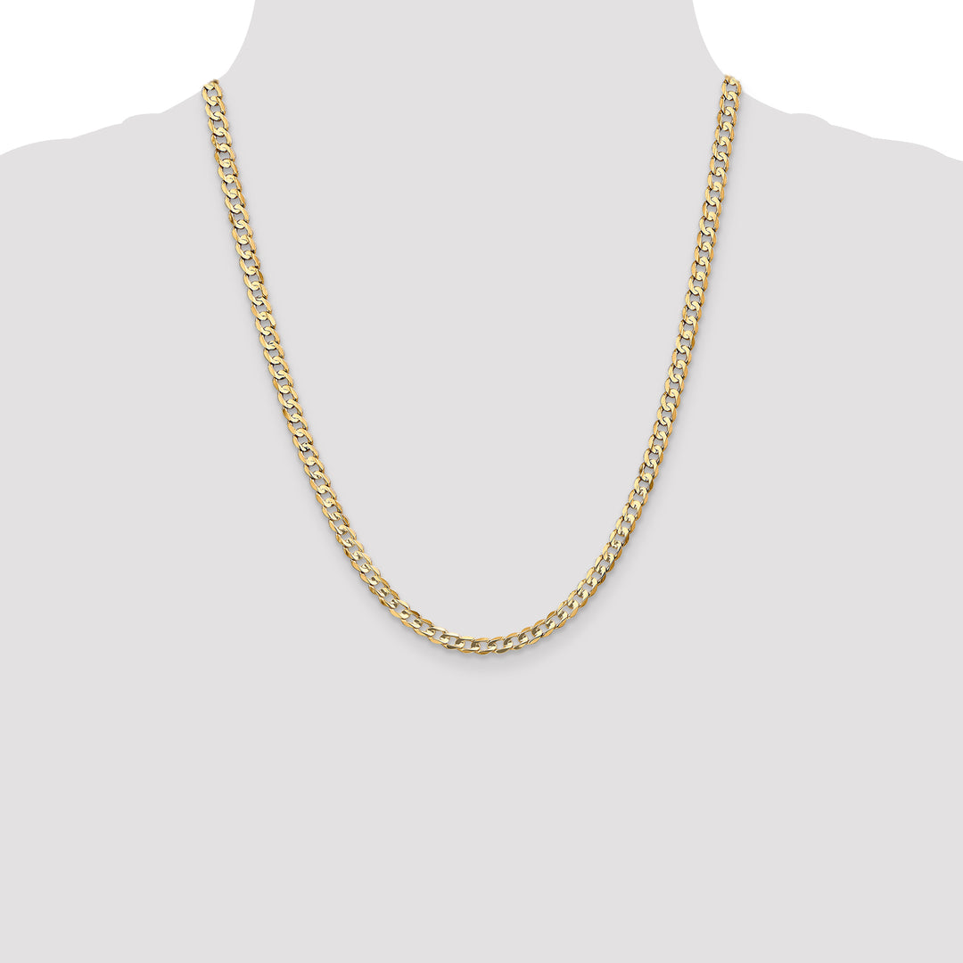 14k 4.5mm Open Concave Curb Chain