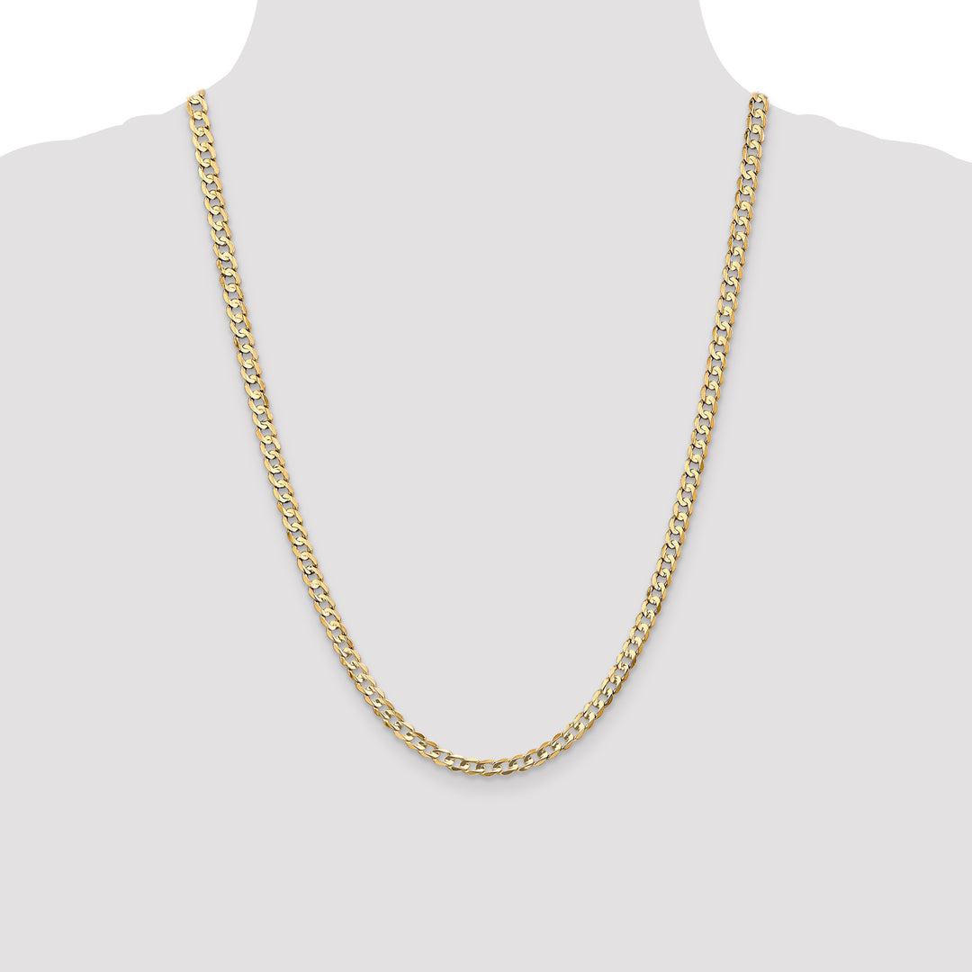 14k 4.5mm Open Concave Curb Chain