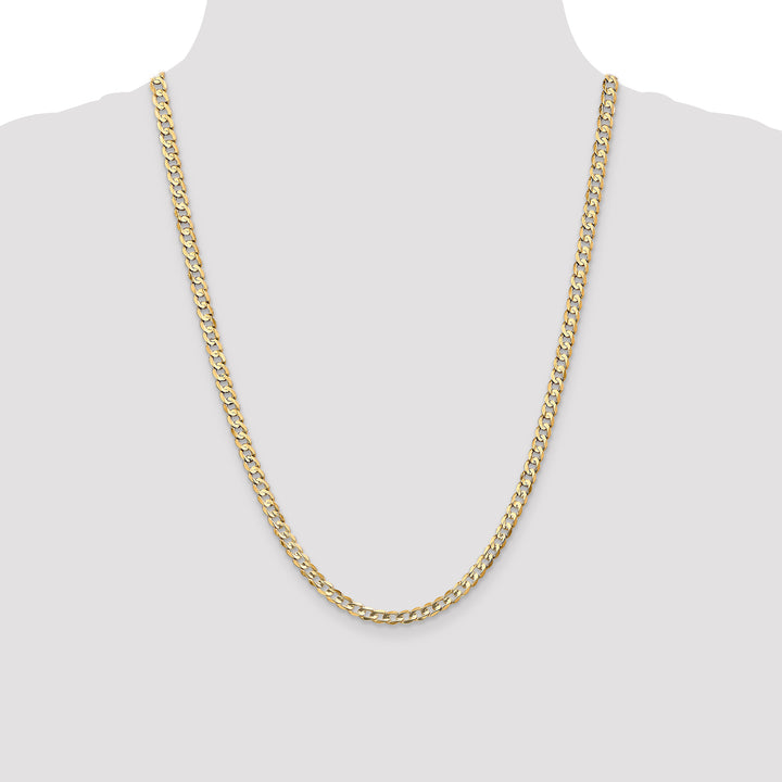 14k 4.5mm Open Concave Curb Chain