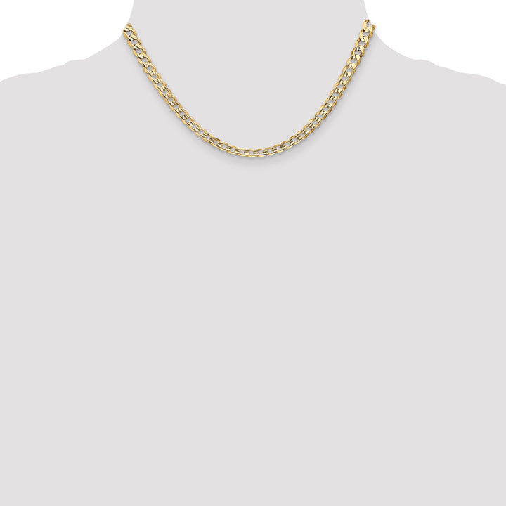 14k 5.25mm Open Concave Curb Chain