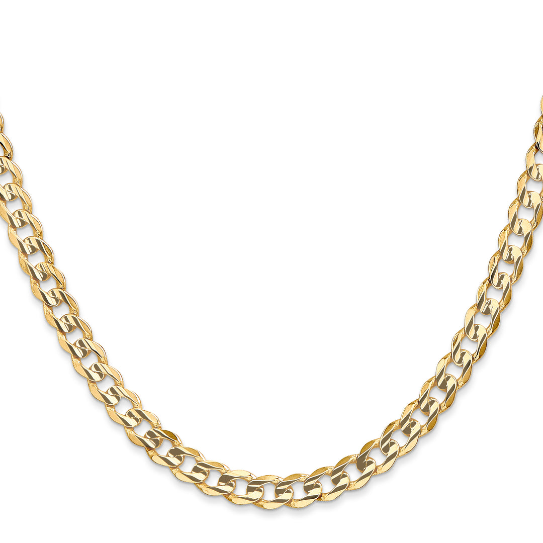 14k 5.25mm Open Concave Curb Chain
