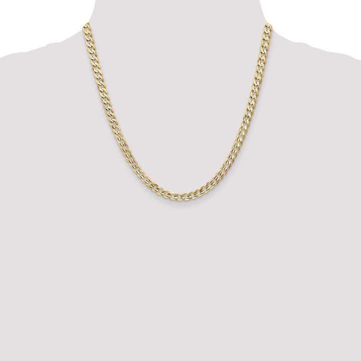 14k 5.25mm Open Concave Curb Chain