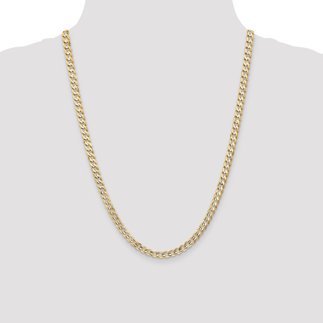 14k 5.25mm Open Concave Curb Chain