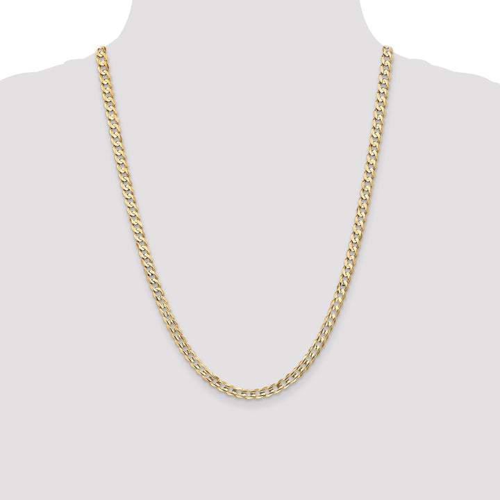 14k 5.25mm Open Concave Curb Chain