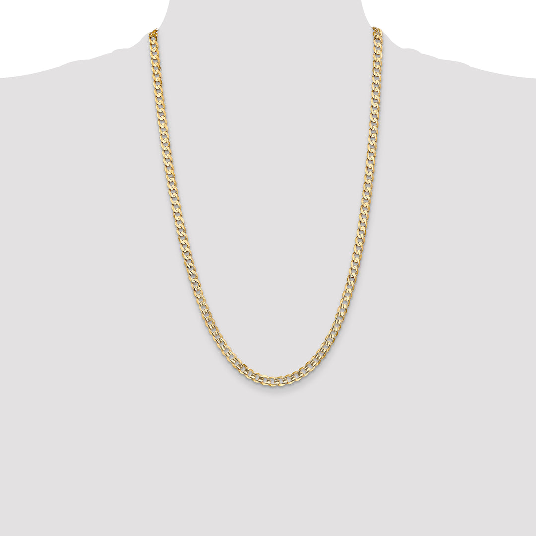 14k 5.25mm Open Concave Curb Chain