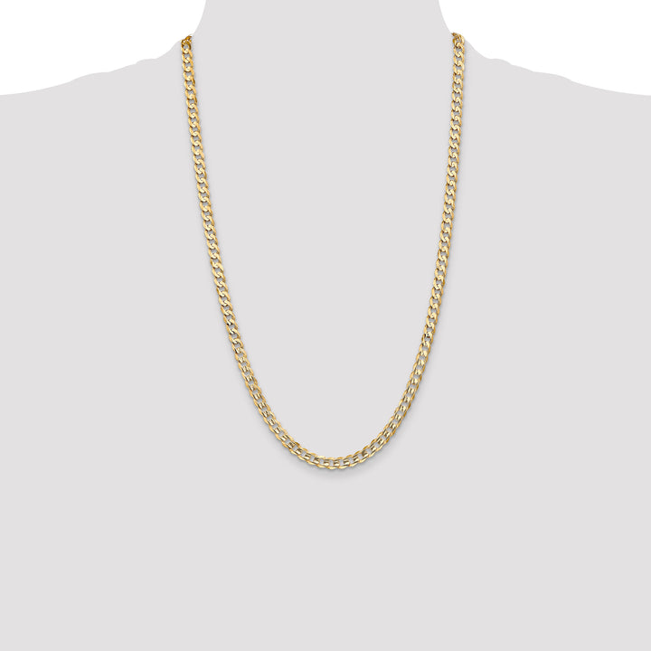 14k 5.25mm Open Concave Curb Chain